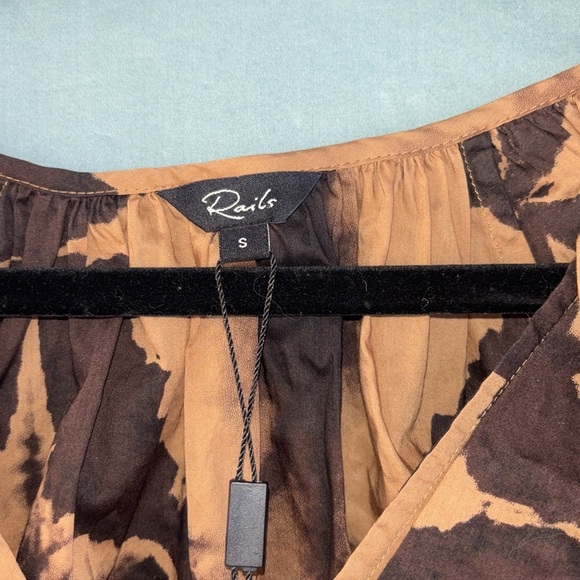 NWT Rails Amabella Dress Tigers Eye Sz SMALL New Brown Tan Summer Beach Vacation - Picture 3 of 9